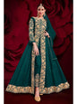 Women's Georgette Embroidered Anarkali Pant Style Suit