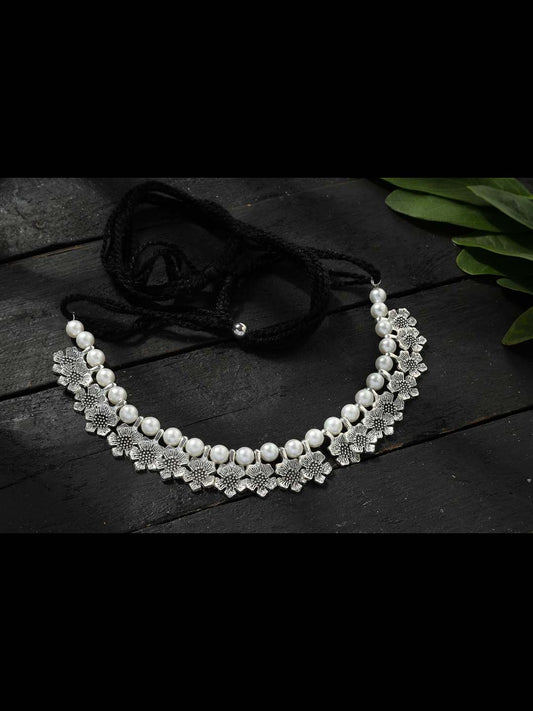 Women's  Latest Flower Design Indian Neckless Jkms_024