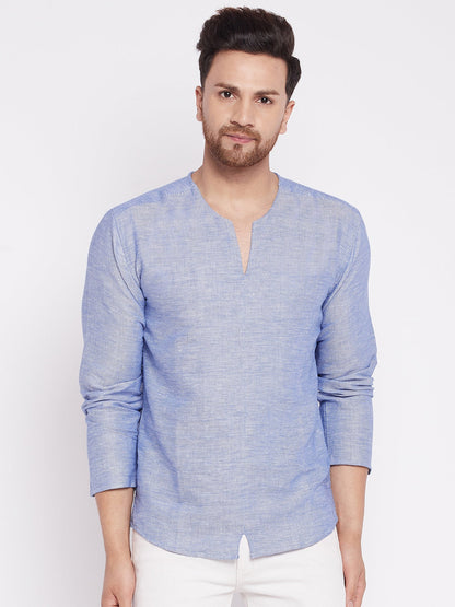 Men's Kurta with Slit Neckline -