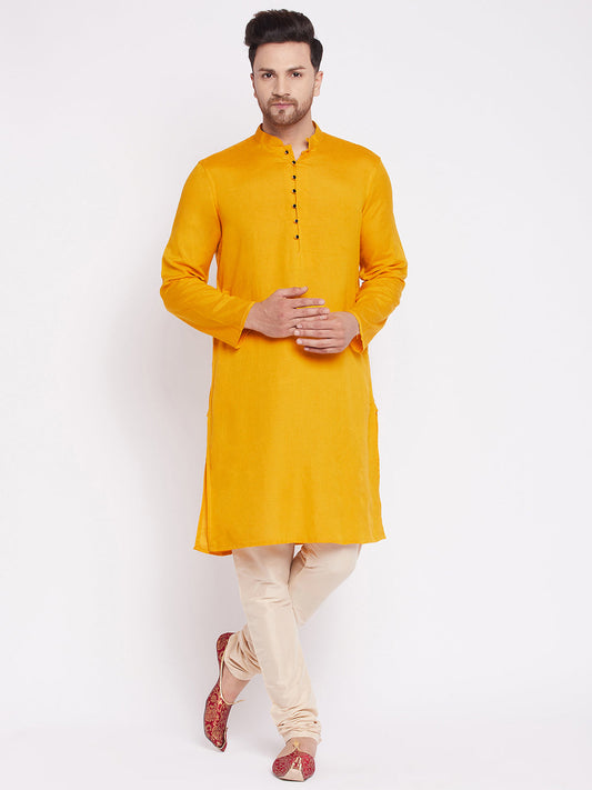 Men's Kurta with Slit Neckline -