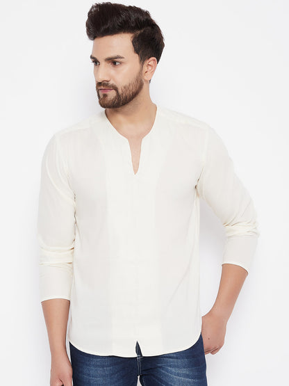 Men's Woven Design Straight  Kurta