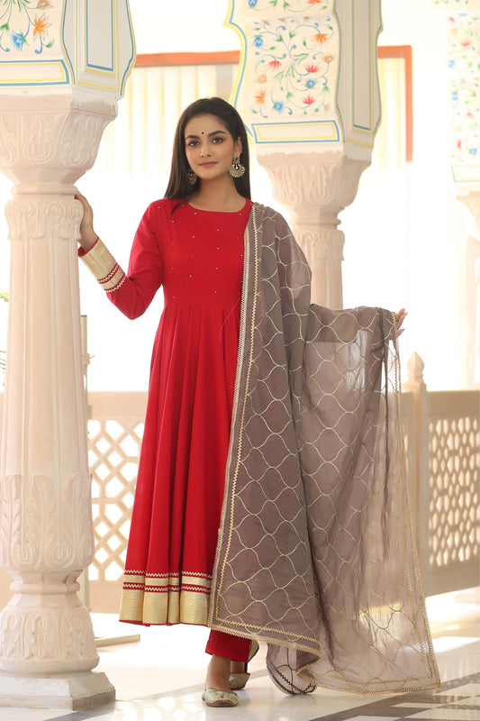 Women's  Gulnaaz Anarkali with Dupatta