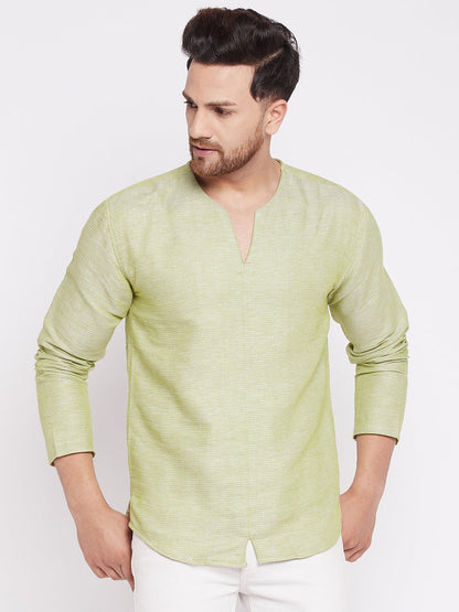 Men's Kurta with Slit Neckline -