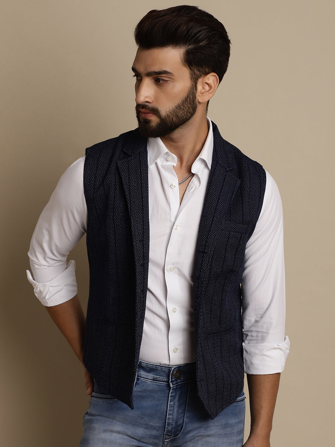 Men's Waistcoat With Notched Lapel