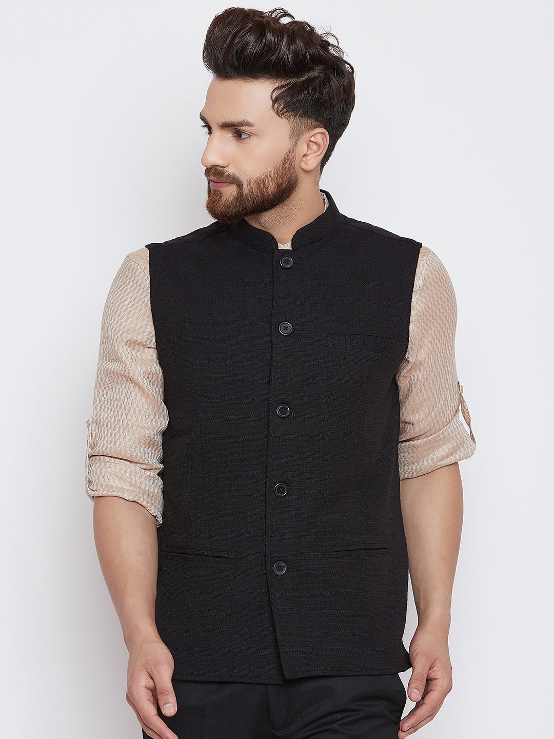 Men's Cocktail Night Black Nehru Jacket