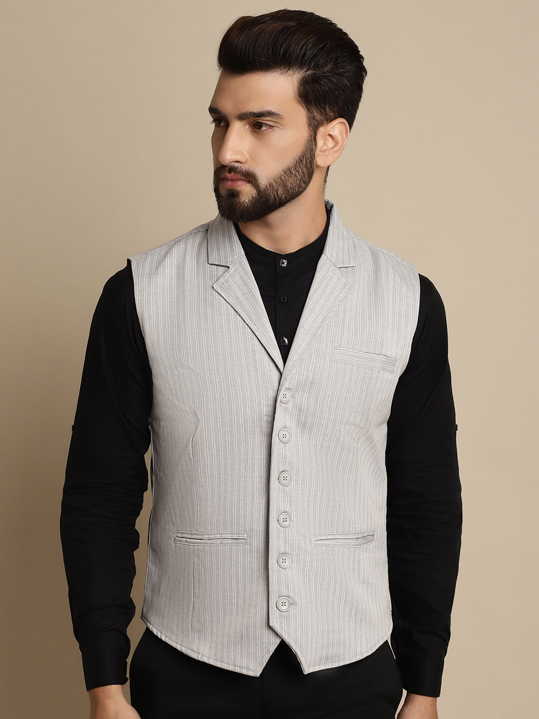 Men's Waistcoat With Notched Lapel