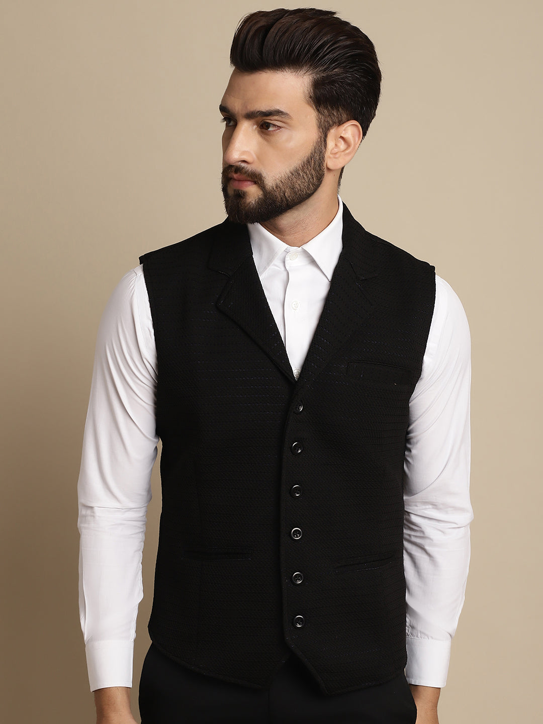 Men's Waistcoat With Notched Lapel