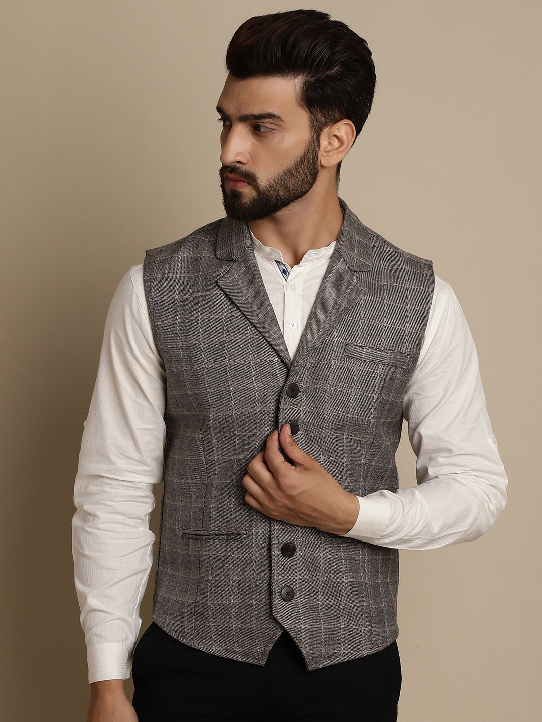 Men's Waistcoat With Notched Lapel