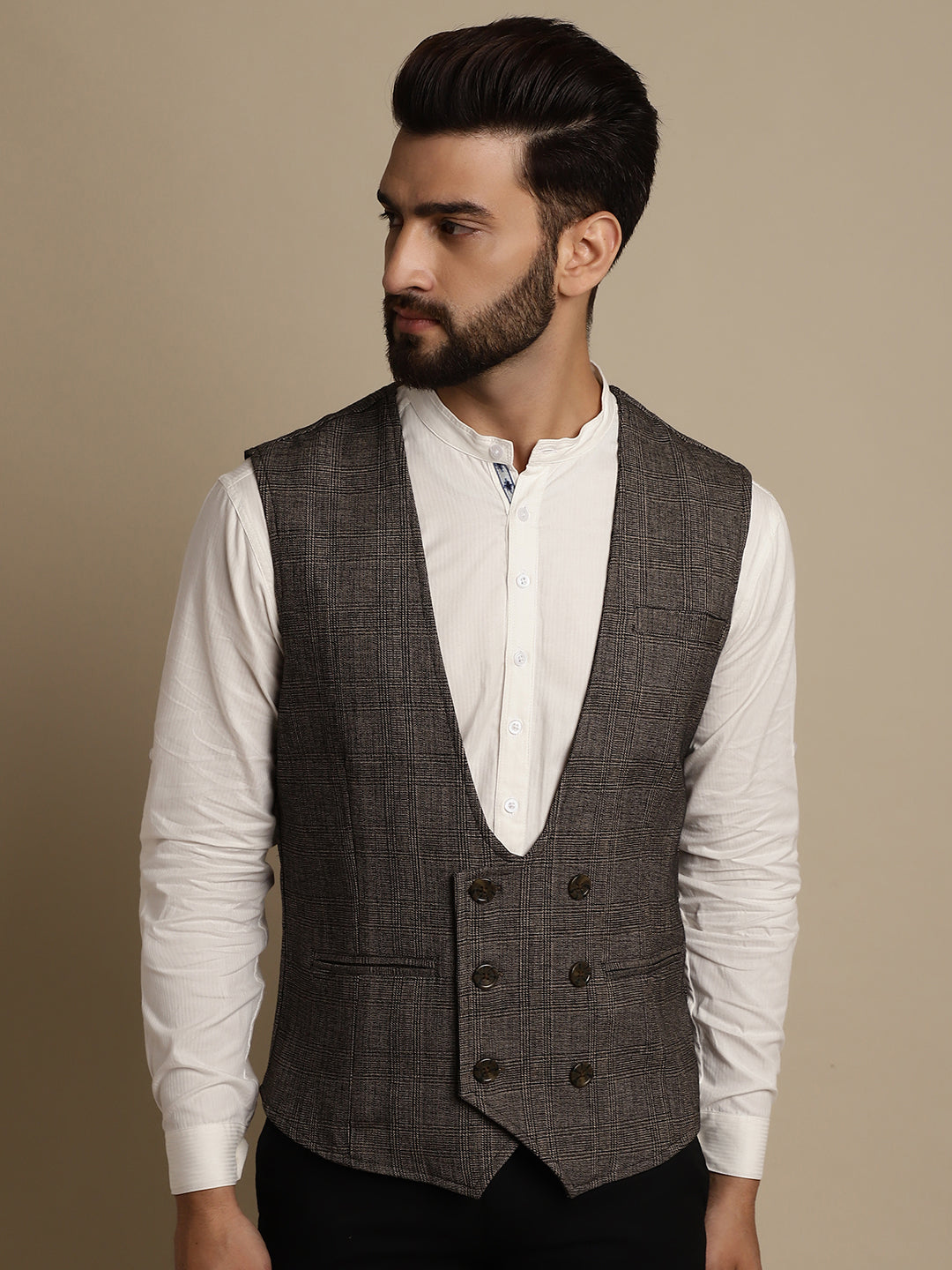 Men's Double Breast Waist Coat