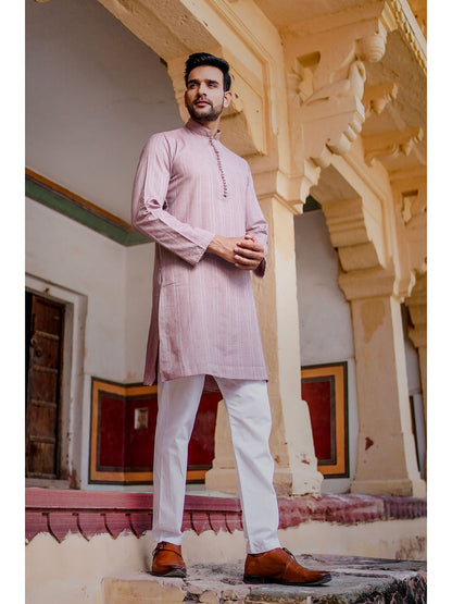 Men's Pure Khadi Dobby Kurta