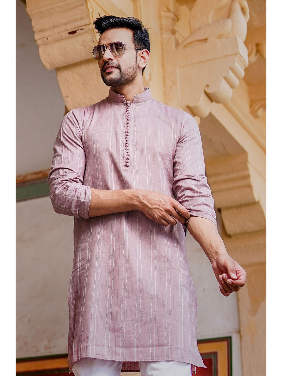 Men's Pure Khadi Dobby Kurta