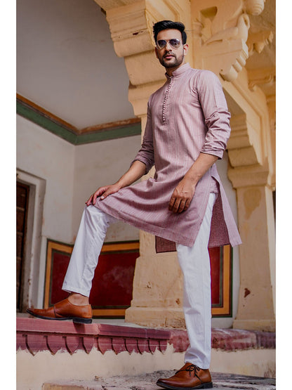 Men's Pure Khadi Dobby Kurta