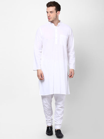 Men's White Pure Cotton Kurta