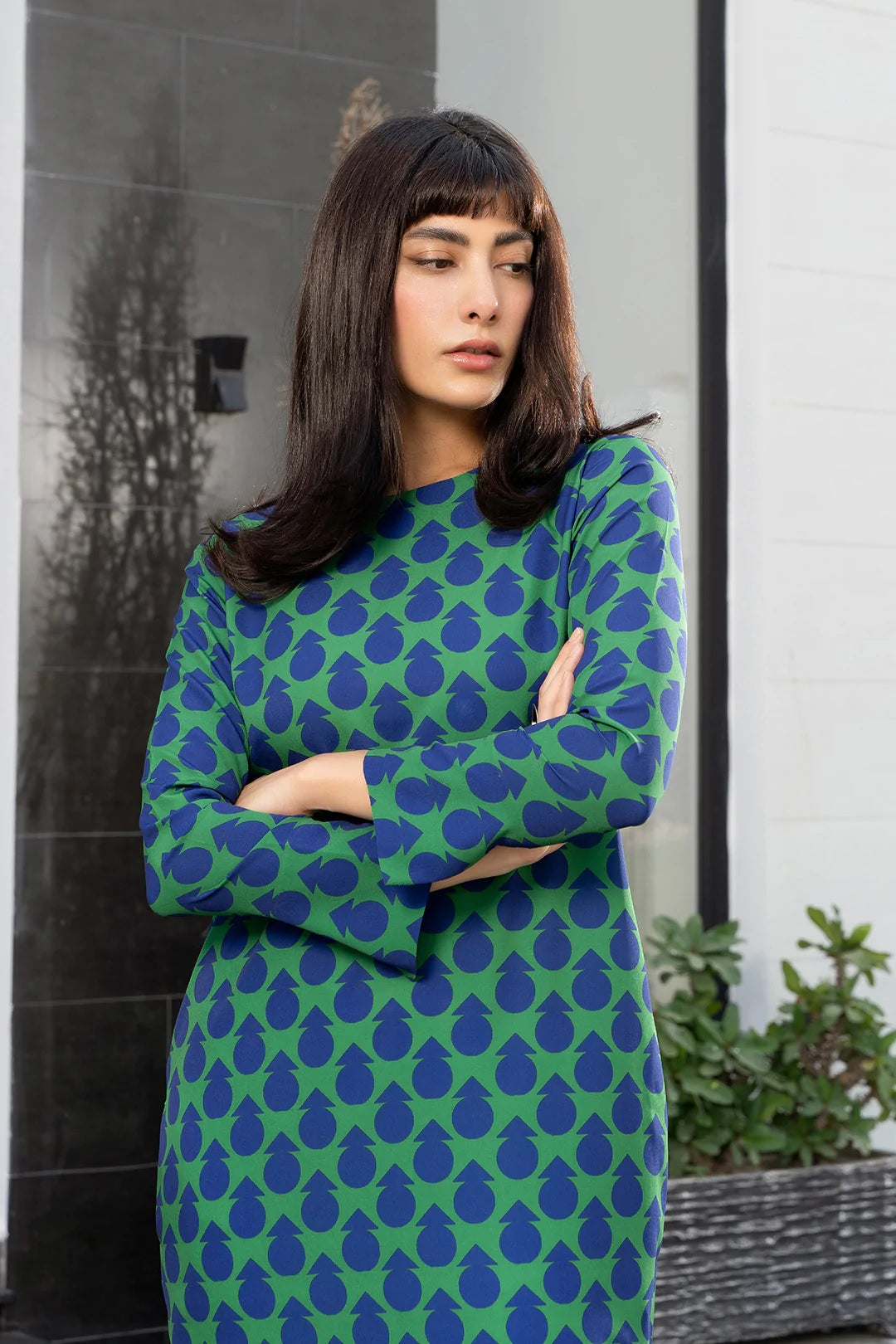 Women's Blue Pine Kurti Top