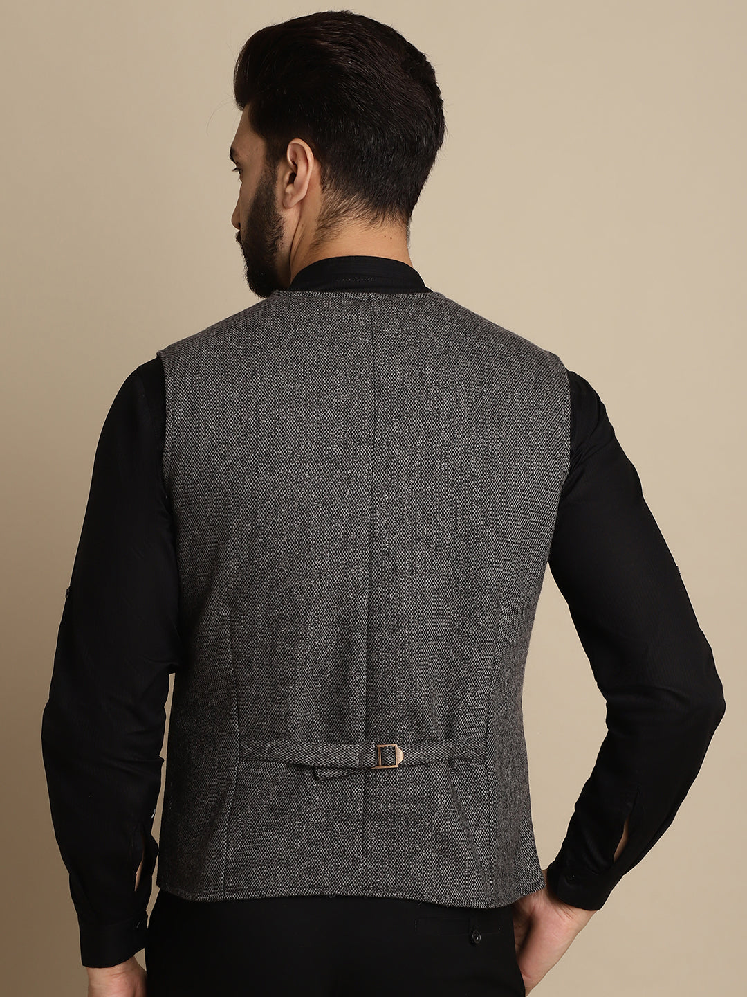 Men's Woolen Waistcaot With Patch Pocket