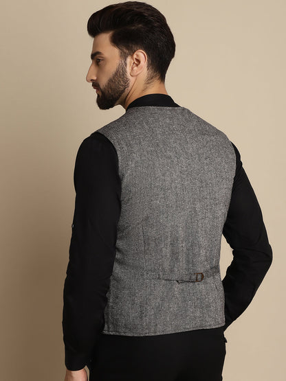 Men's Woolen Waistcaot With Patch Pocket