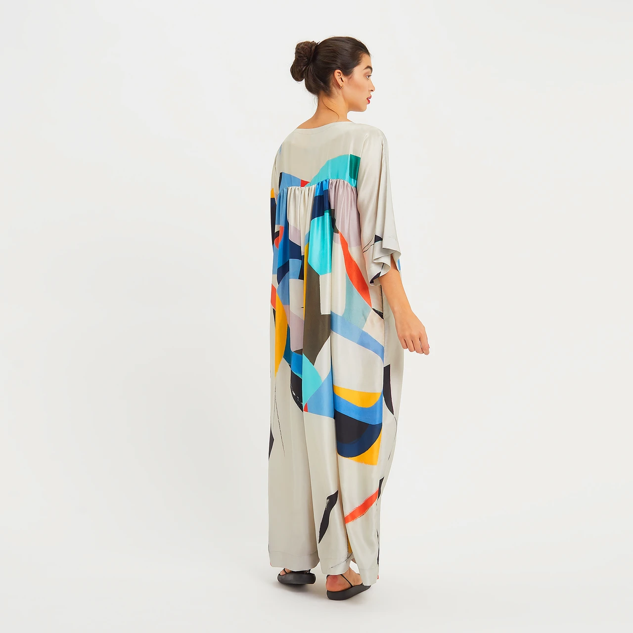 Women's Colorblock Cotton Maxi Dress