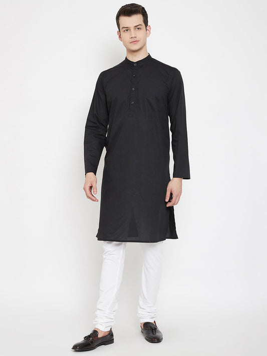 Men's Woven Design Straight Kurta