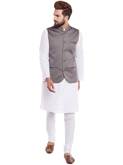 Men's Grey Nehru Jacket