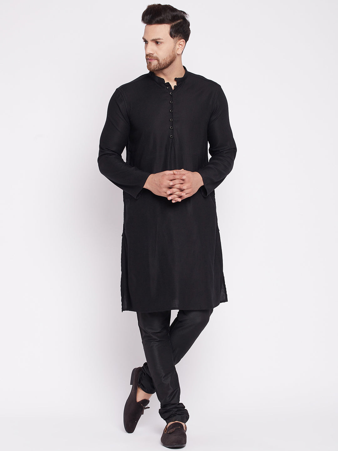 Men's Kurta with Slit Neckline -