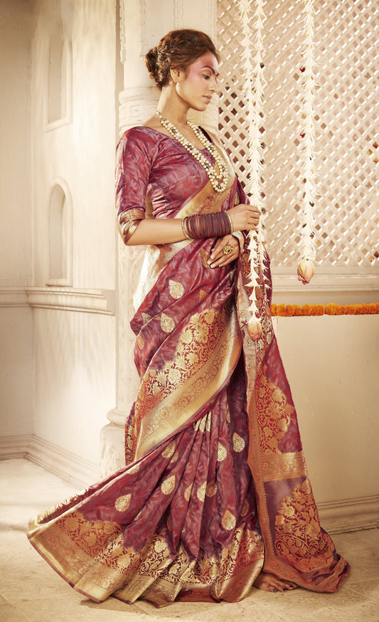 Women's Banarasi Silk Woven Party Wear Saree