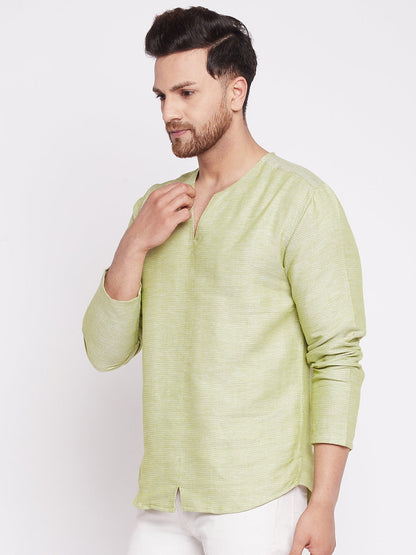 Men's Kurta with Slit Neckline -