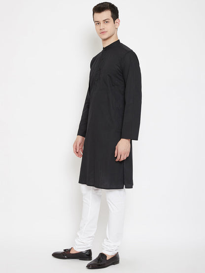 Men's Woven Design Straight Kurta