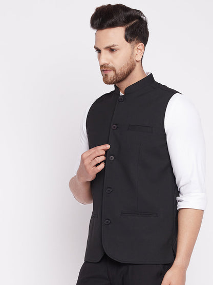 Men's Nehru Jacket With Welt Pockets -