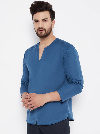 Men's Solid Linen Kurta