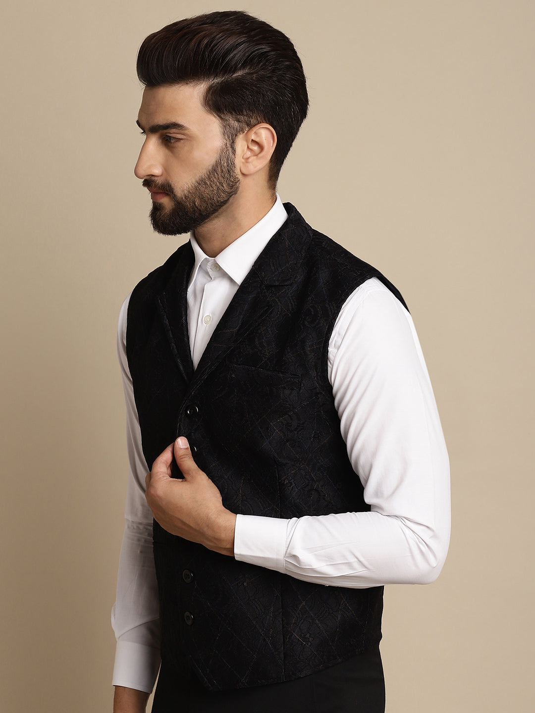 Men's Waistcoat With Notched Lapel