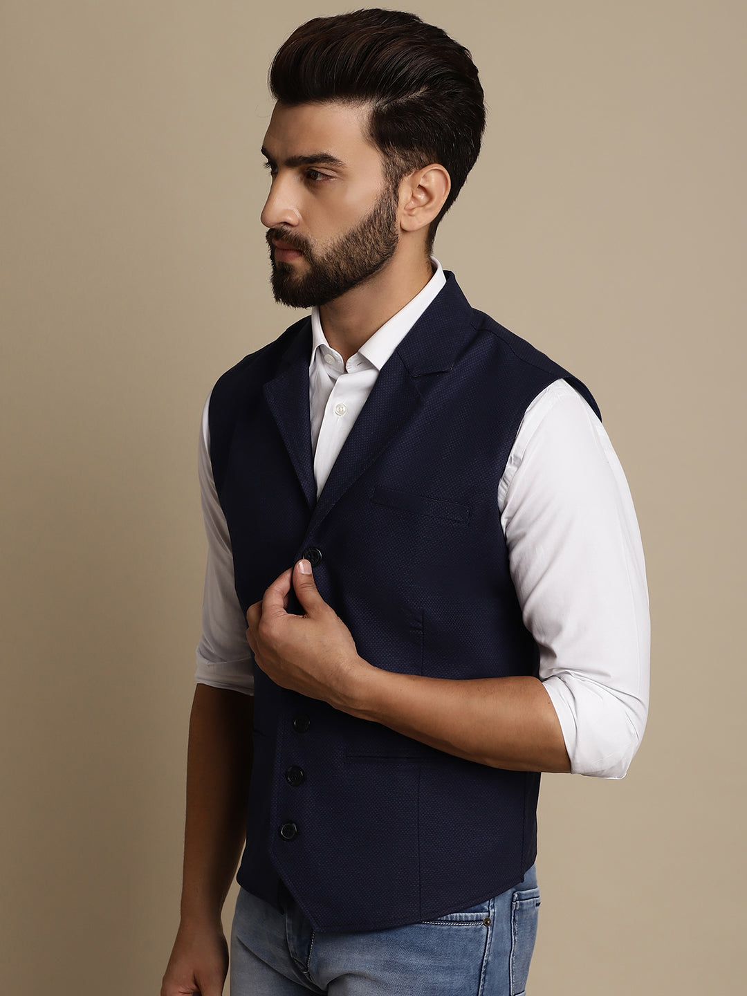 Men's Waistcoat With Notched Lapel