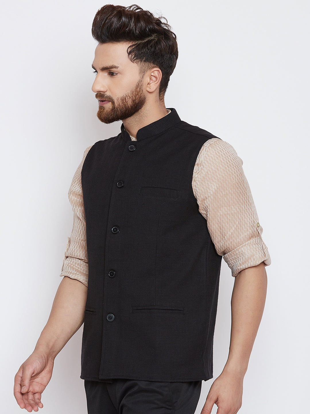 Men's Cocktail Night Black Nehru Jacket