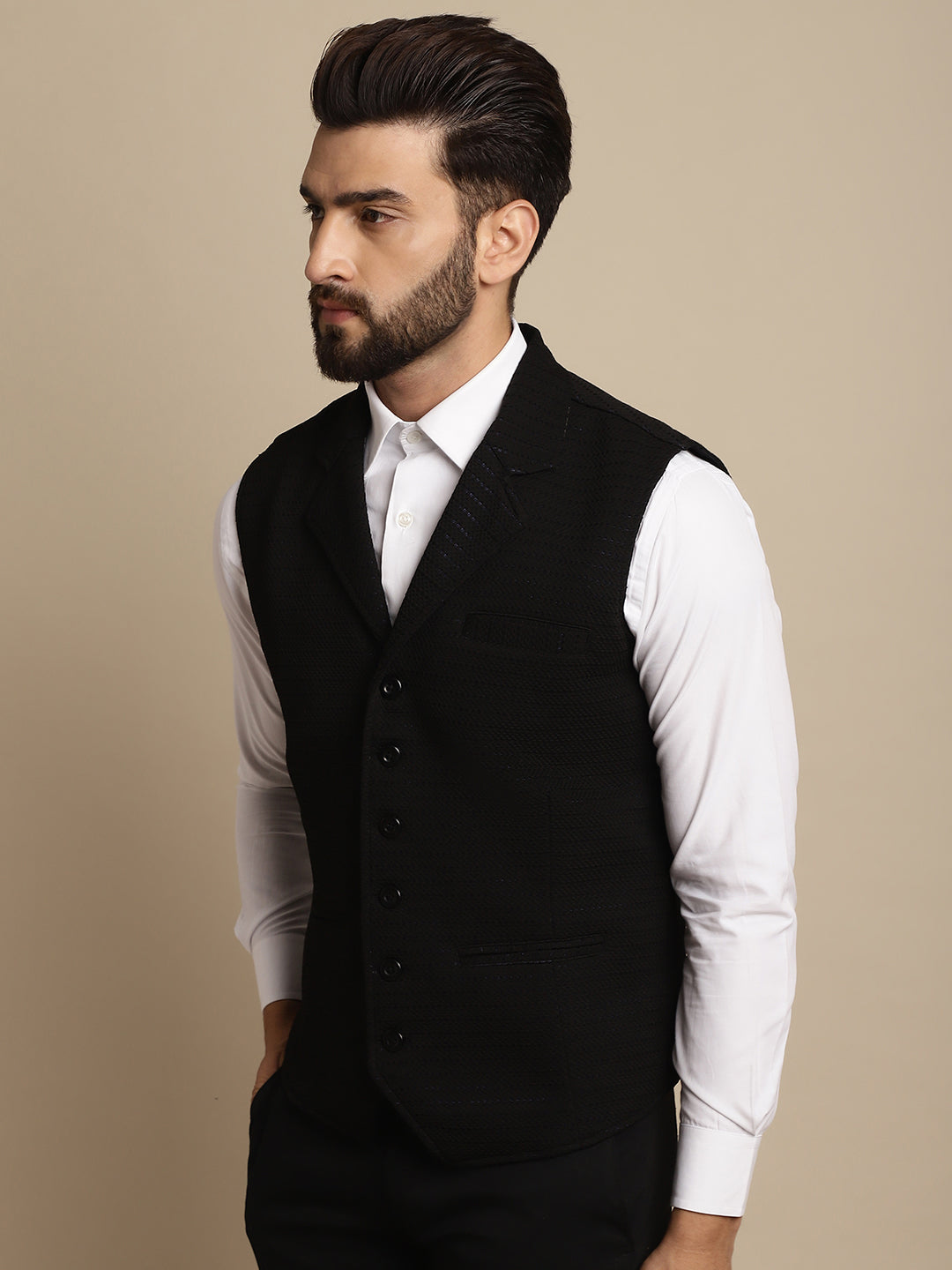 Men's Waistcoat With Notched Lapel