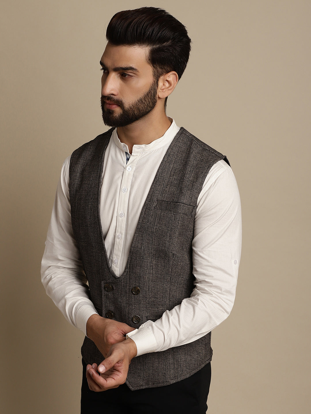 Men's Double Breast Waist Coat