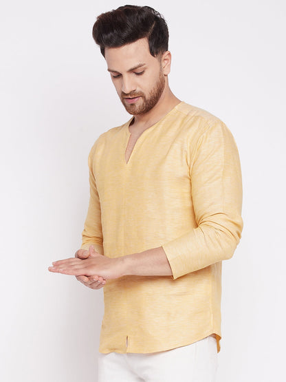 Men's Kurta with Slit Neckline -