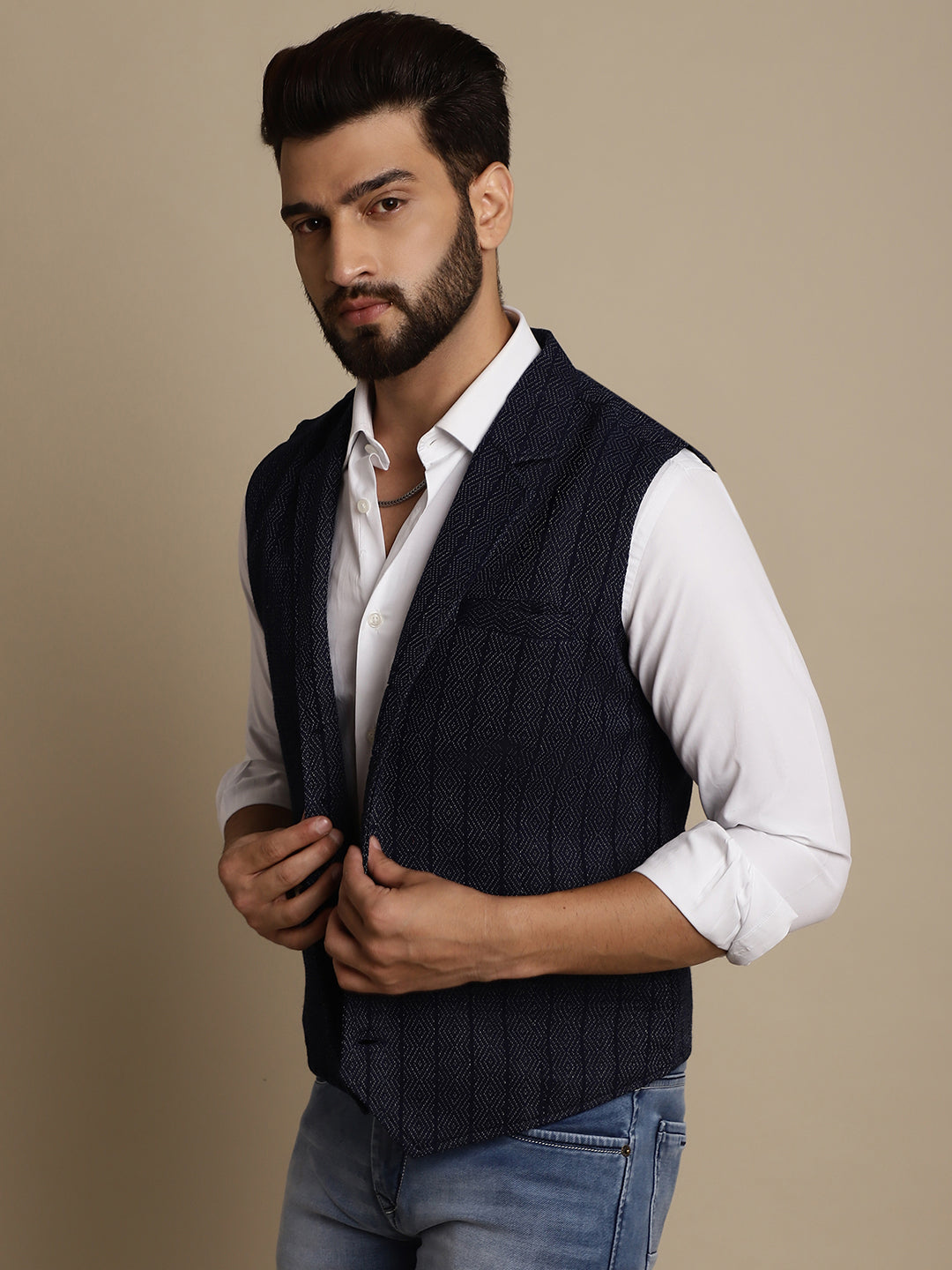 Men's Waistcoat With Notched Lapel