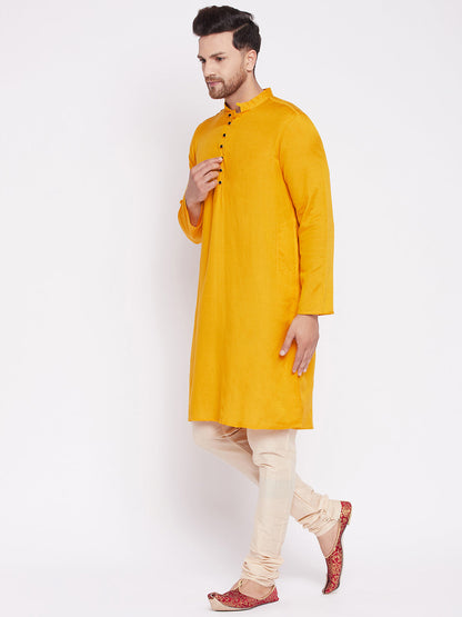 Men's Kurta with Slit Neckline -