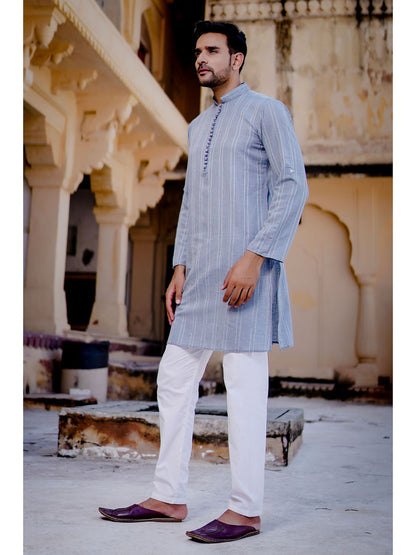 Men's Pure Khadi Dobby Kurta