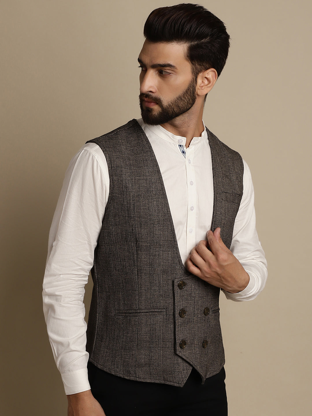 Men's Double Breast Waist Coat