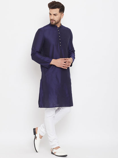 Men's Purple Cotton Kurta