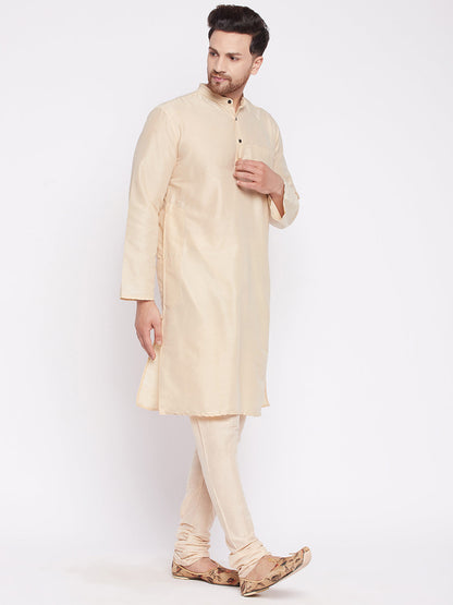 Men's Long Kurta with Band Collar -