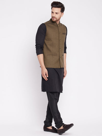 Men's Nehru Jacket with welt pockets -