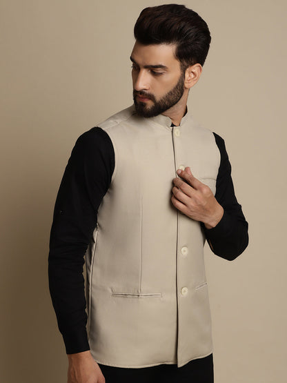 Men's Mandarin Collar Waistcoat