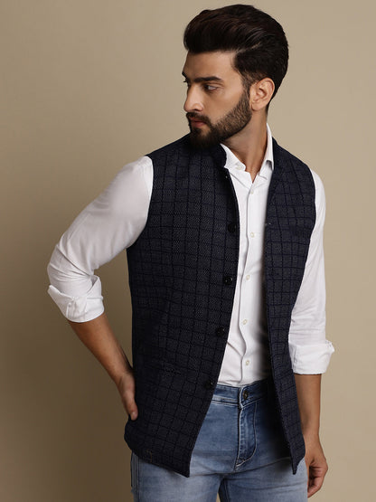 Men's Mandarin Collar Waistcoat