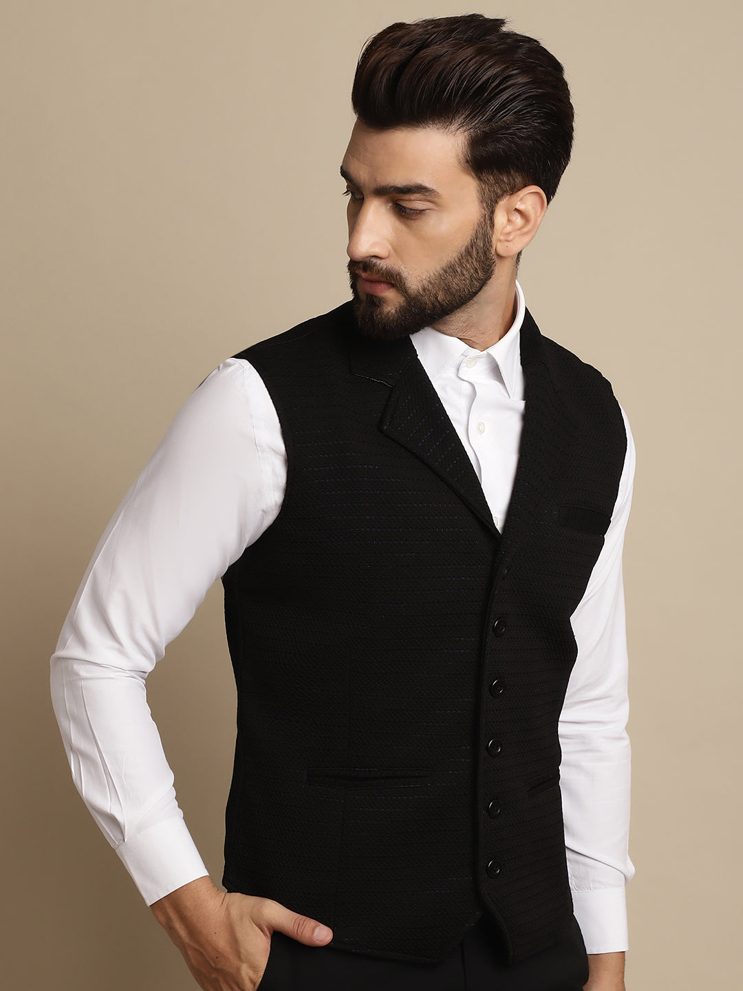 Men's Waistcoat With Notched Lapel