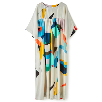 Women's Colorblock Cotton Maxi Dress