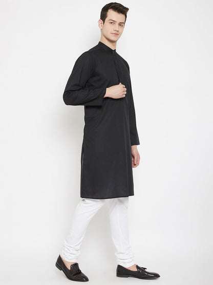 Men's Woven Design Straight Kurta