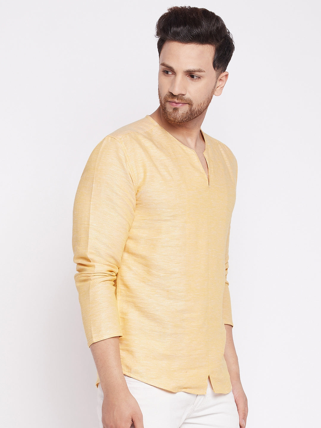 Men's Kurta with Slit Neckline -