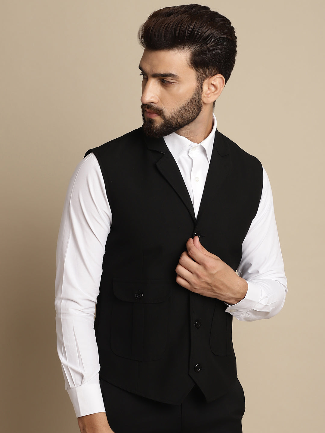 Men's Waistcoat With Notched Lapel