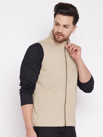 Men's Nehru Jacket With Welt Pockets -